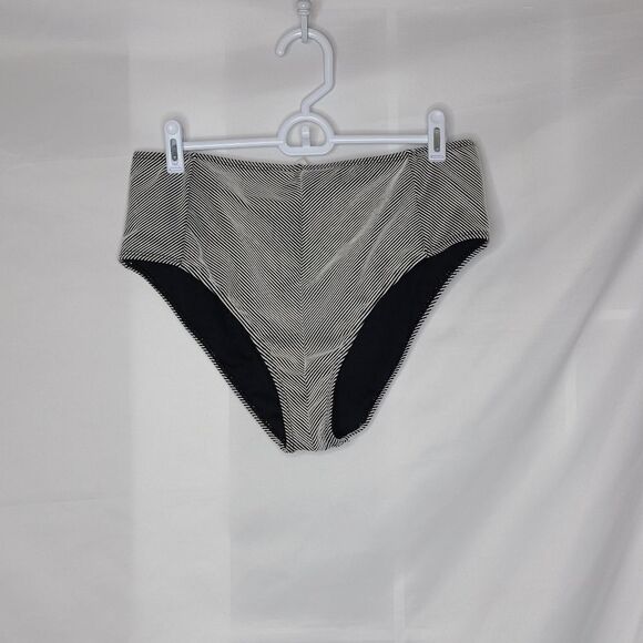 Ambrielle Swim Textured‎ High Waist Bikini Bottoms size L - Picture 1 of 5